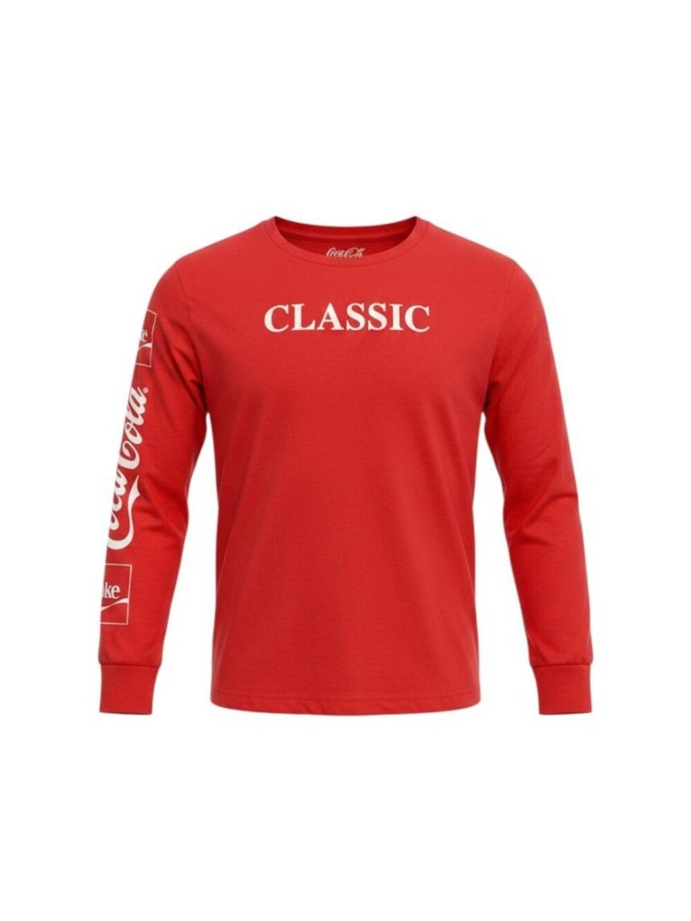 Coca-Cola Classic Red Long Sleeve Graphic T-Shirt Mens Large